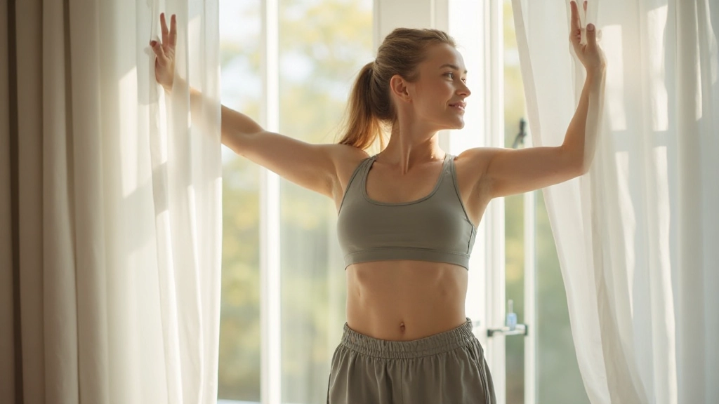 Persoon voelt zich energiek en scherp na goed slapen